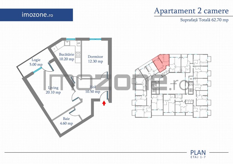 Apartament 2 camere  discount 10% din valoarea avansului!